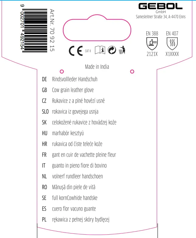 Gebol Handschuh Driver   Gebol Handschuh Driver