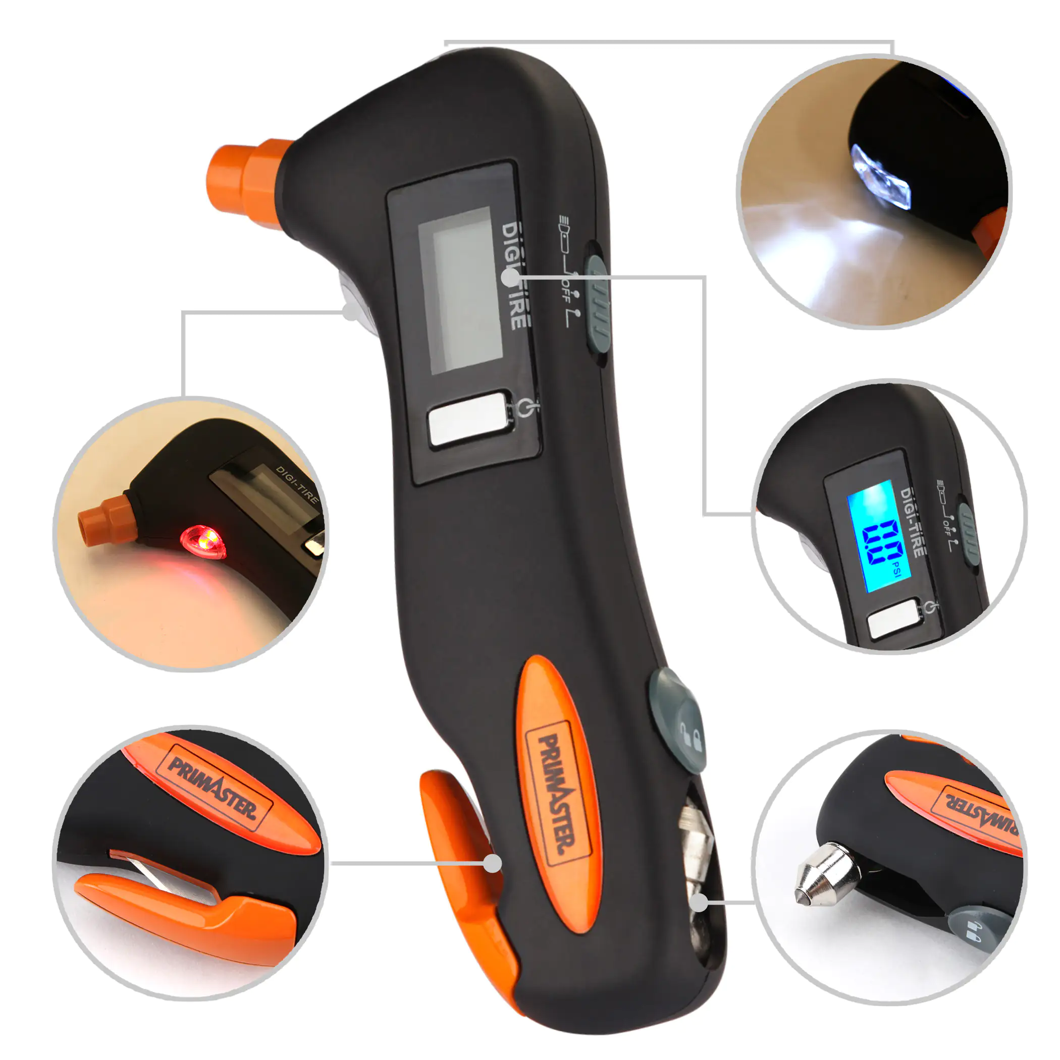 Primaster Reifendruckprüfer digital 5 in 1 Primaster Reifendruckprüfer digital 5 in 1