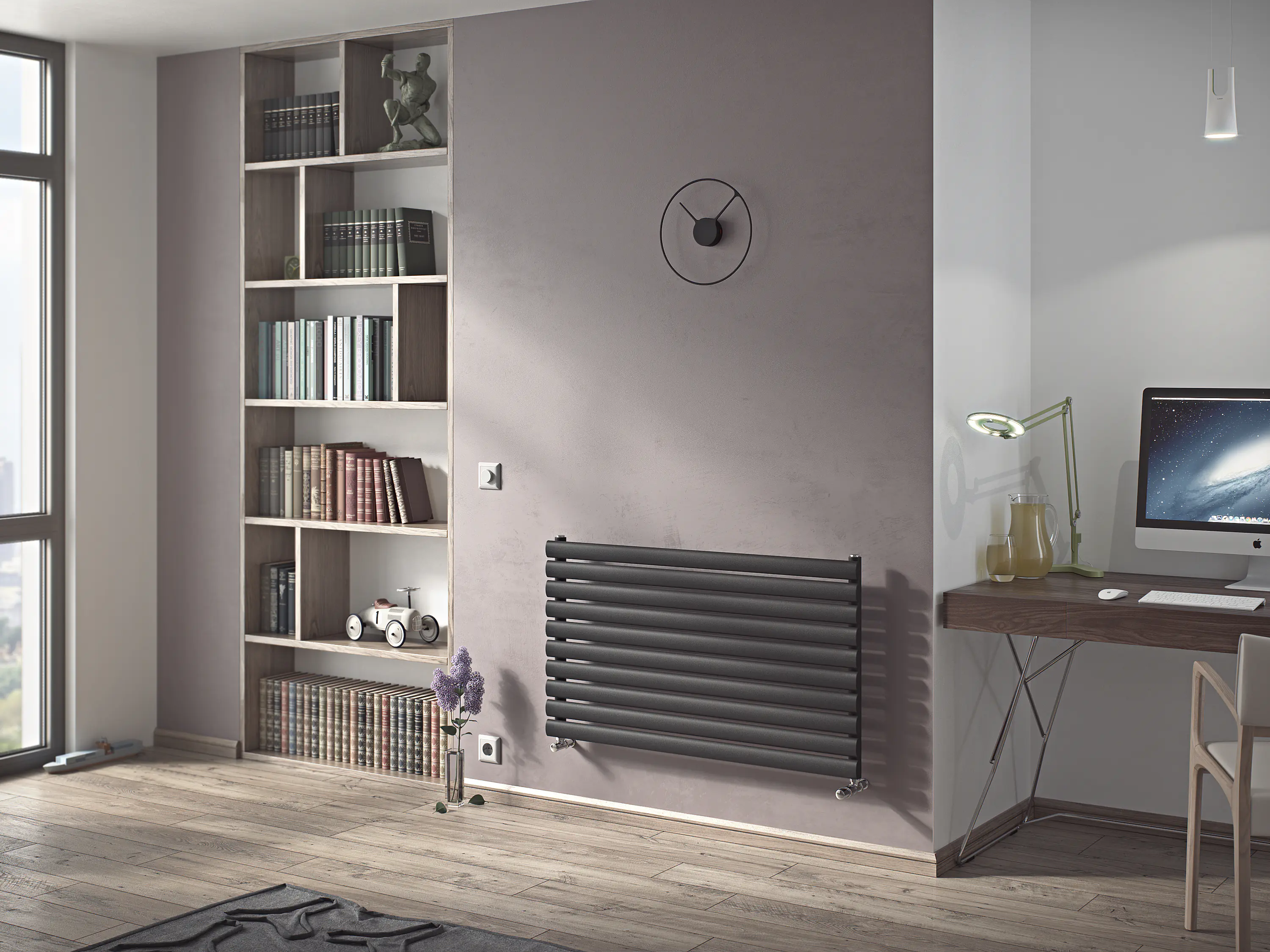Ximax Heizkörper Fortuna horizontal 58,4 x 100 cm 629 Watt anthrazit