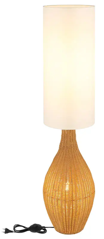 Globo Stehleuchte Anko 125 cm braun rattan-optik
