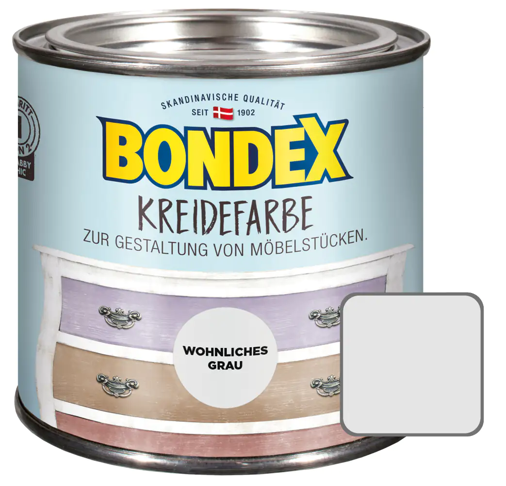 5010426802558 Bondex Kreidefarbe 500 ml wohnliches grau