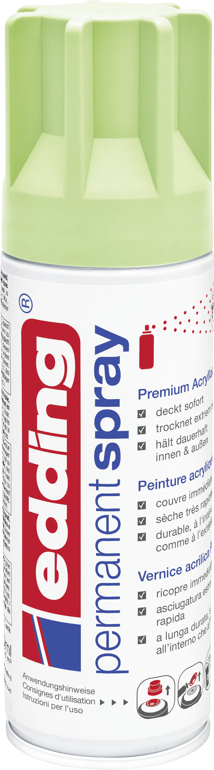edding 5200 Permanent Spray Premium Acrylic Paint pastellgrün matt edding 5200 Permanent Spray Premium Acrylic Paint pastellgrün matt