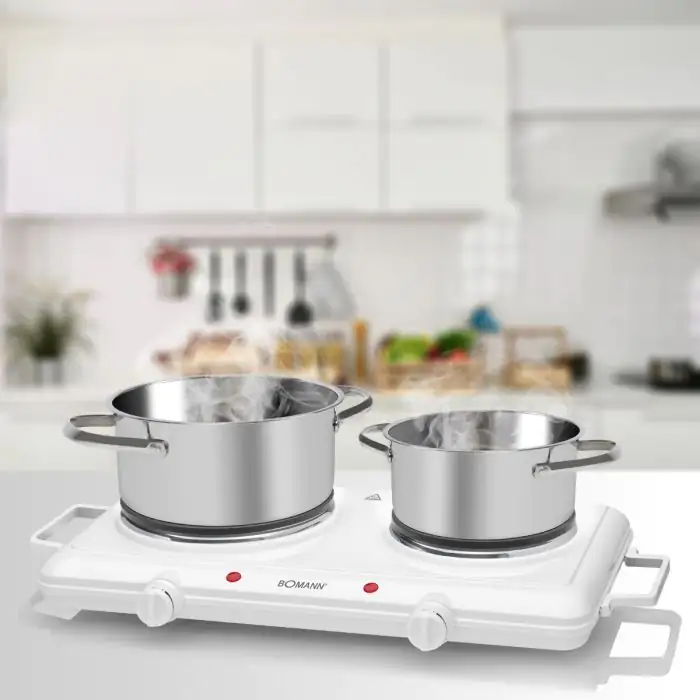 Bomann Doppelkochplatte DKP5028 weiß, 2500 Watt