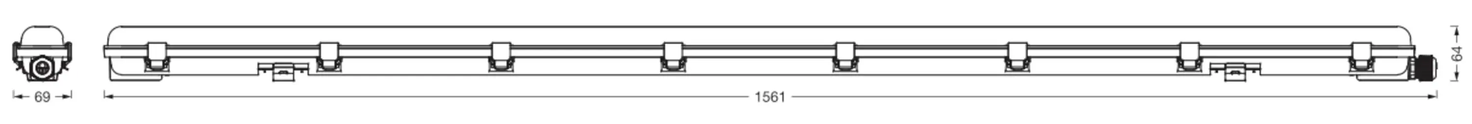 Ledvance LED Feuchtraumleuchte Dampproof Essential 150 cm G13 19 W neutralweiß Ledvance LED Feuchtraumleuchte Dampproof Essential 150 cm G13 19 W neutralweiß