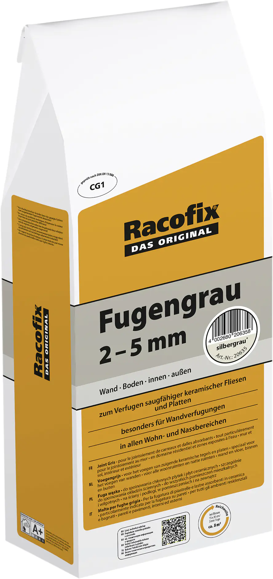 Racofix Fugengrau 2 - 5 mm silbergrau 5 kg Racofix Fugengrau 2 - 5 mm silbergrau 5 kg