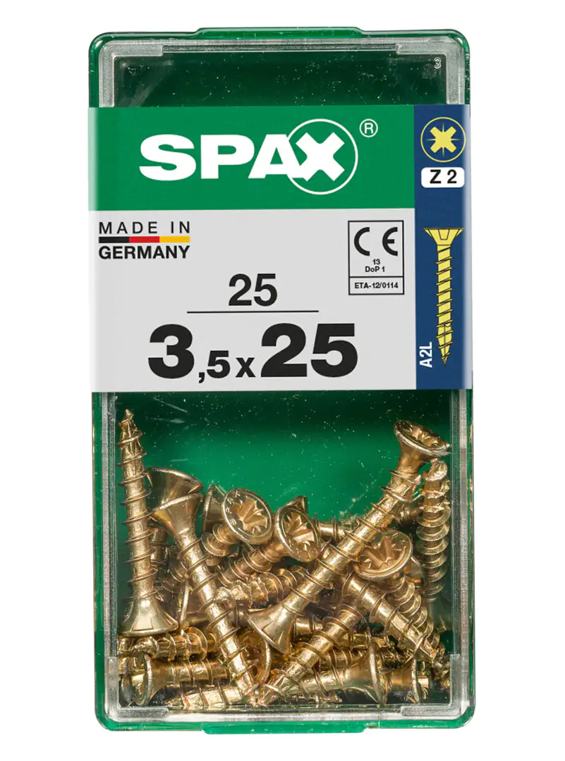 Spax Universalschrauben 3.5 x 25 mm PZ 2 - 25 Stk.