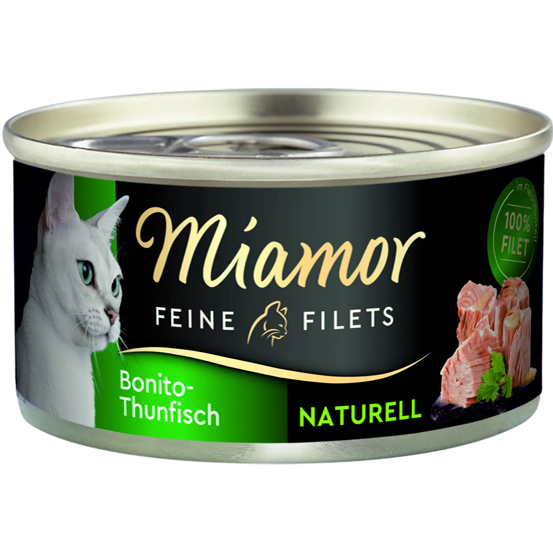 Katzennassfutter Feine Filets naturelle Bonito-Thunfisch 80 g Miamor