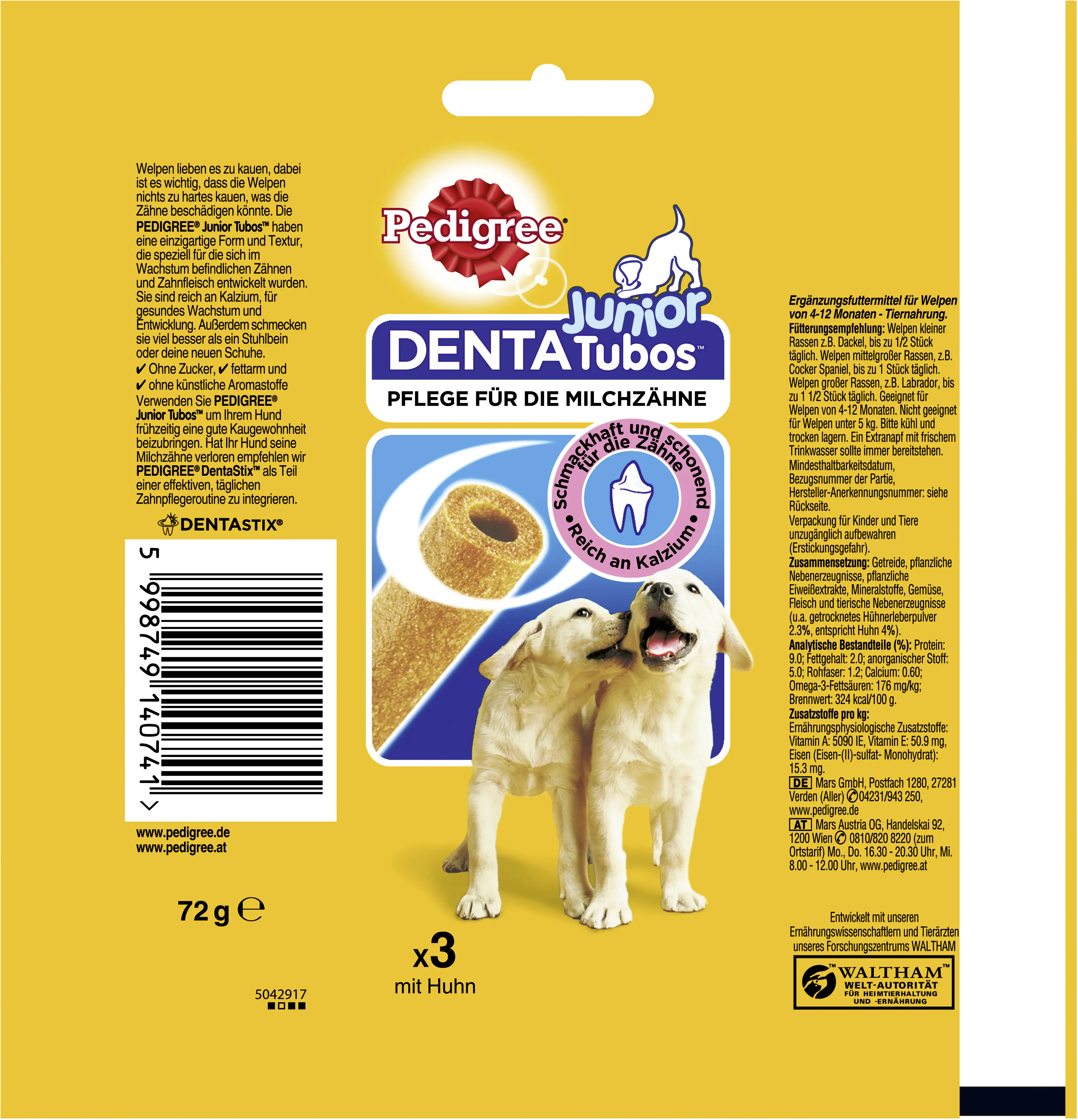 Pedigree Tubos Junior Denta 72 g 3 Stück Pedigree Tubos Junior Denta 72 g 3 Stück
