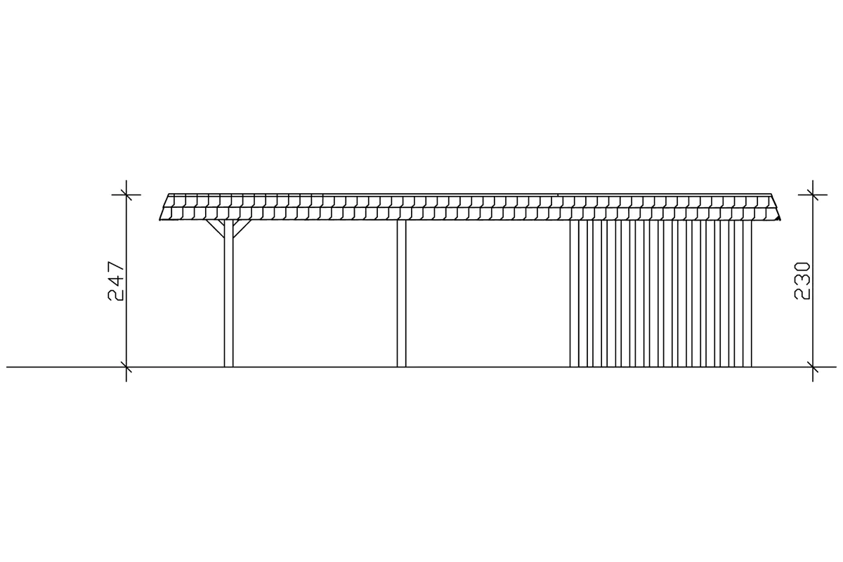 4018211024162_04 SKAN HOLZ Carport Wendland mit Abstellraum 409 x 870 cm cm mit Aludach