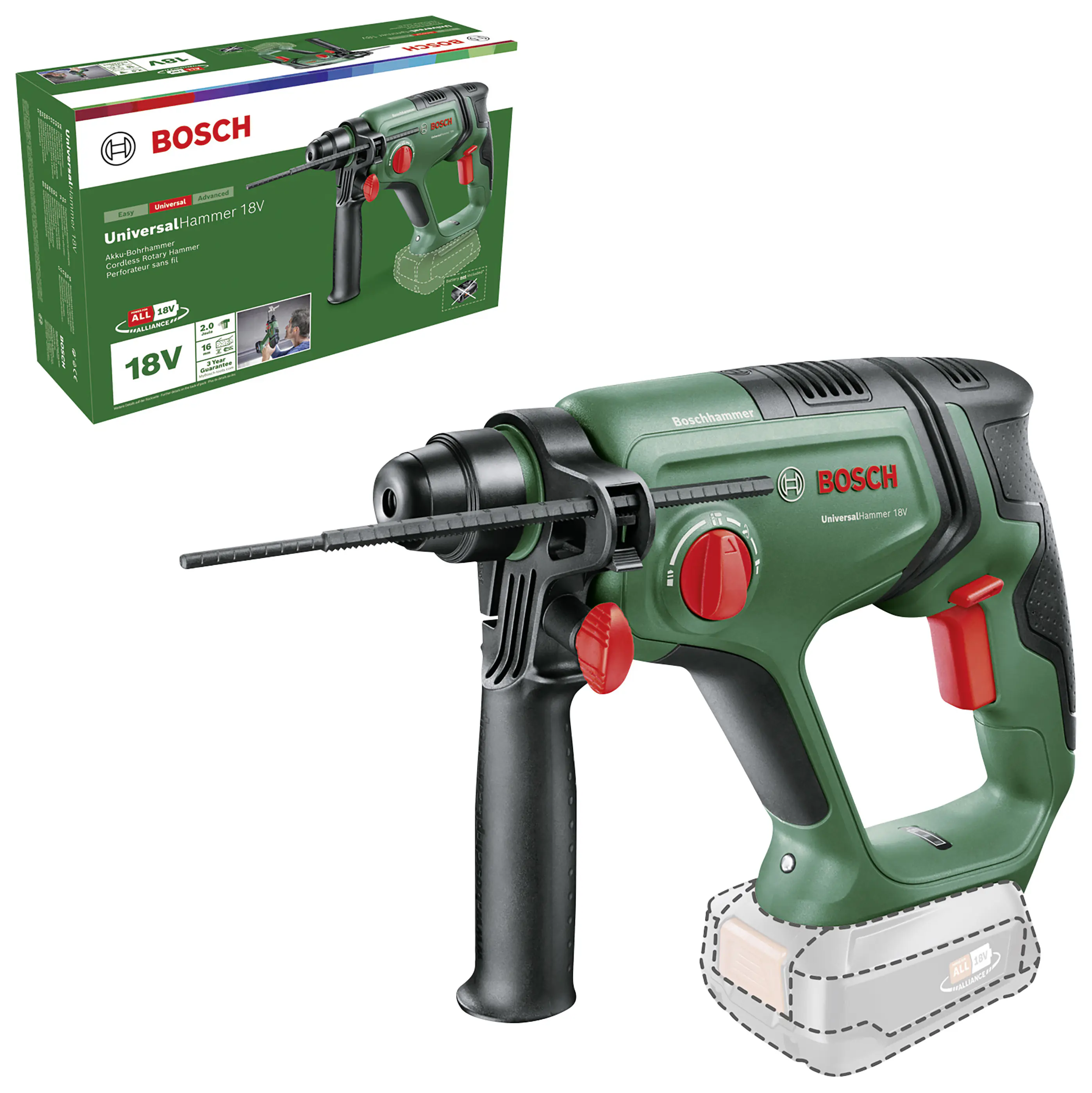 Bosch Akku-Bohrhammer UniversalHammer 18V ohne Akku und Ladegerät Bosch Akku-Bohrhammer UniversalHammer 18V ohne Akku und Ladegerät