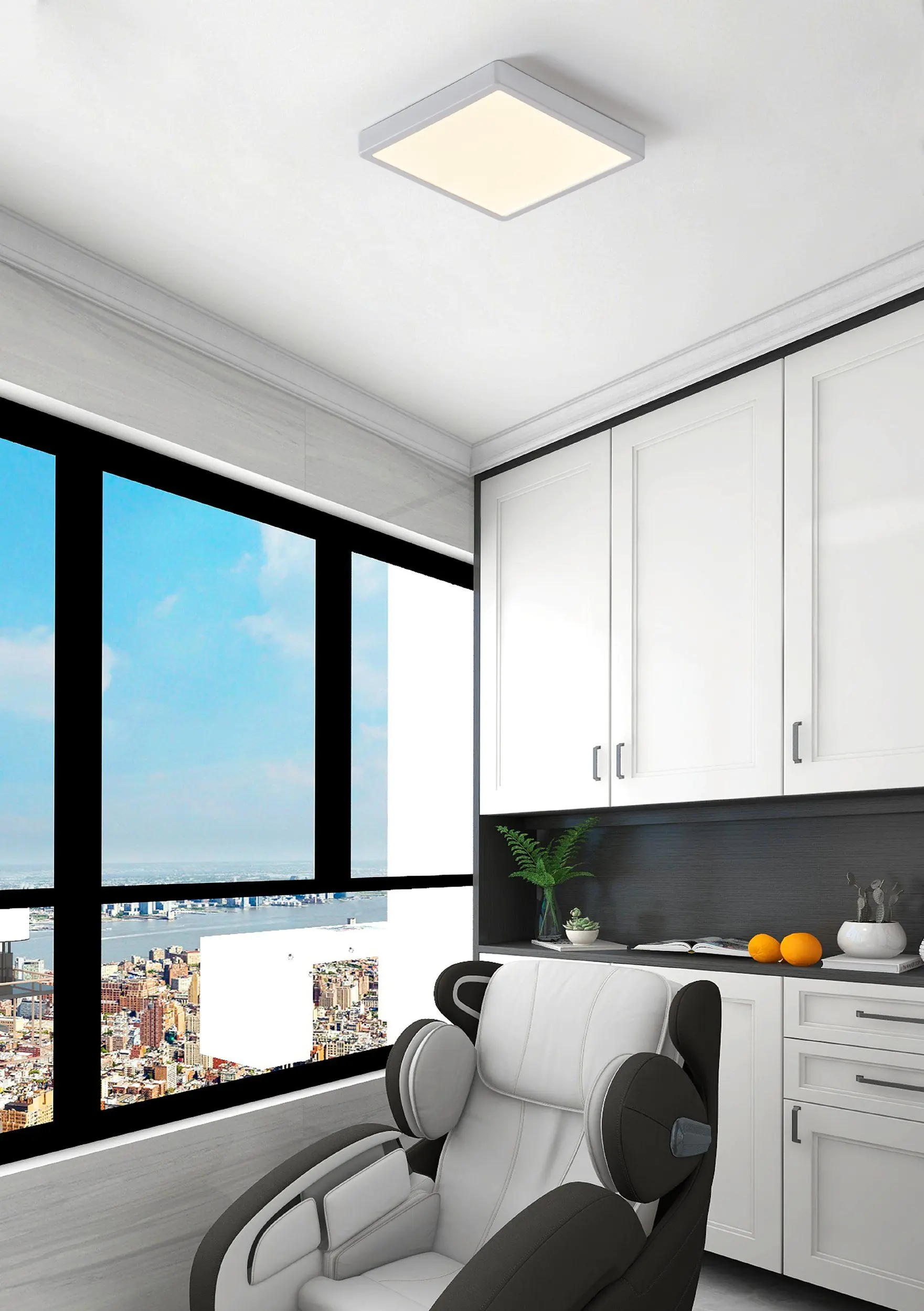 Eglo LED Deckenleuchte Argolis 2 weiß 28,5 x 28,5 cm