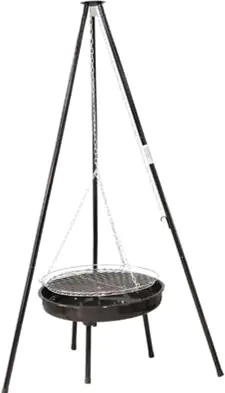 Hamson Schwenkgrill H 162 cm, emailierter Feuerschüssel schwarz Ø 50  Hamson Schwenkgrill H 162 cm, emailierter Feuerschüssel schwarz Ø 50