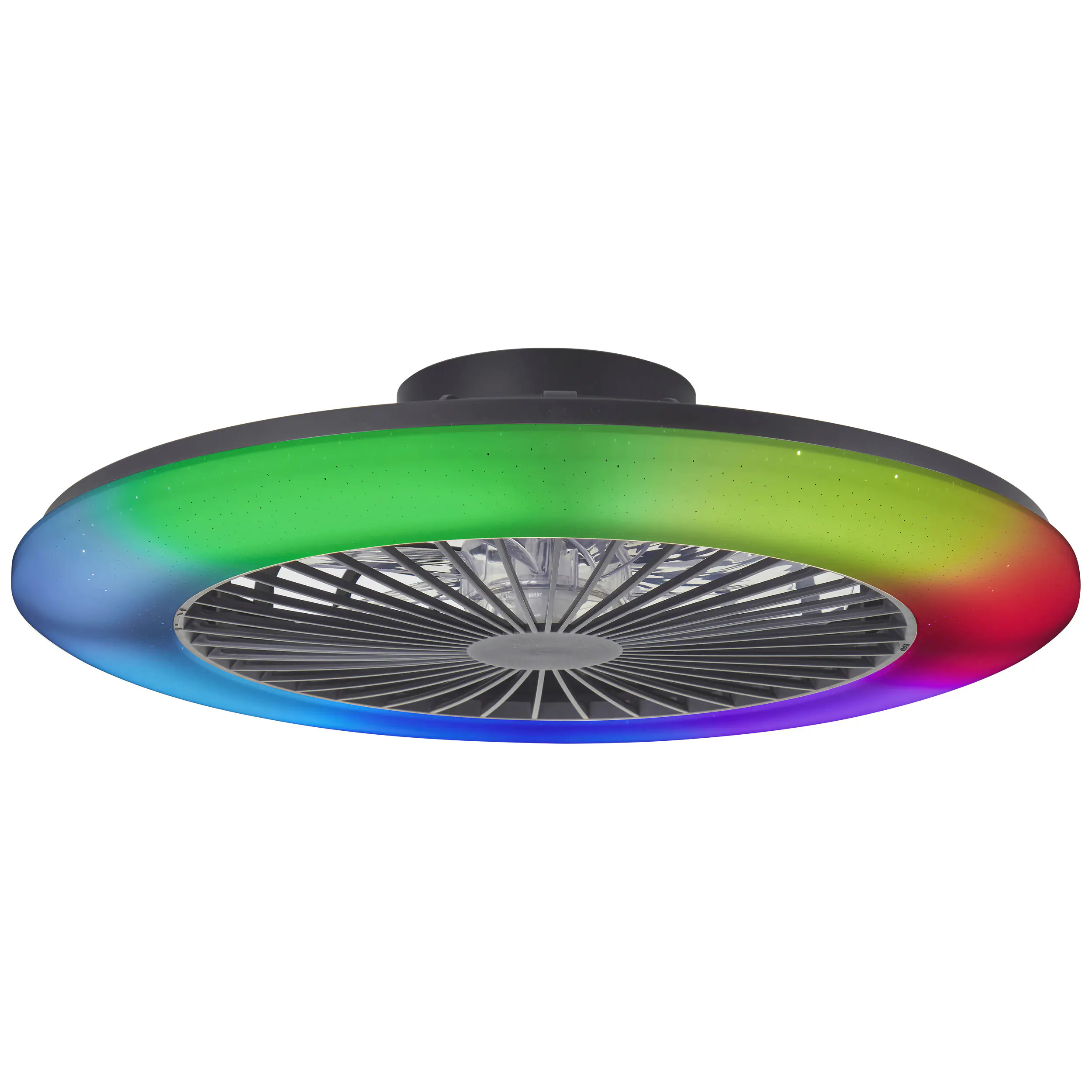 Brilliant LED Deckenleuchte mit Ventilator Salerno Ø 58 cm 55 W schwarz