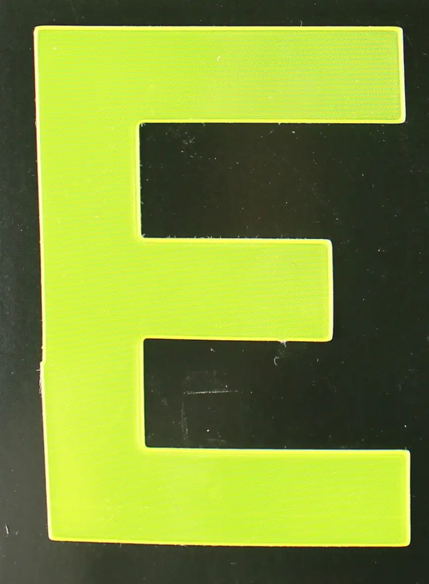 4004947548706 Conacord Reflektierender Klebebuchstabe E gelb "E"