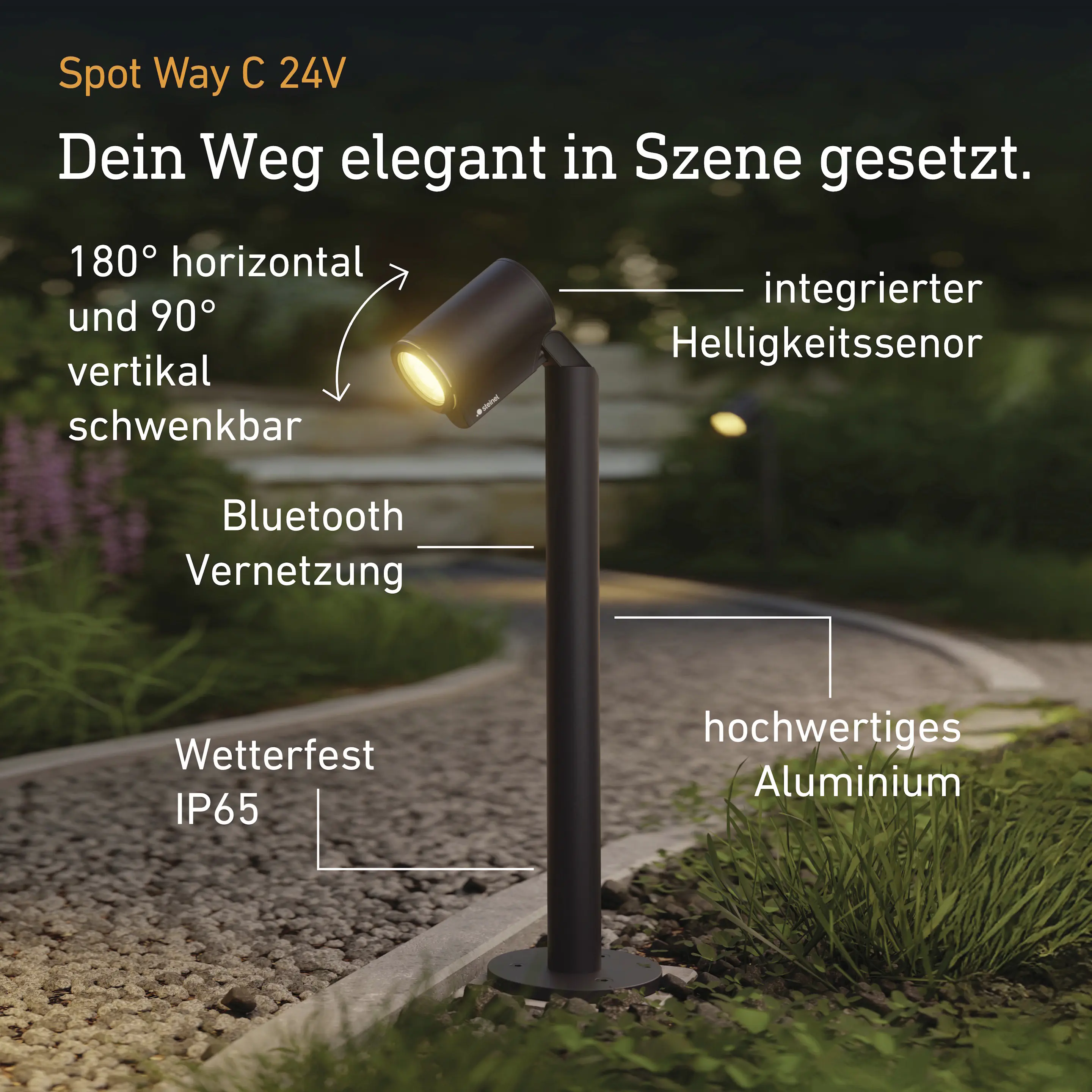 Steinel LED Wegeleuchte Spot Way 24V warmweiß-neutralweiß anthrazit