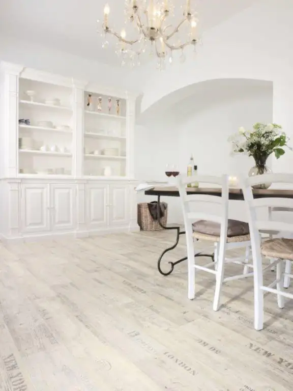 Andiamo Bodenbelag Vinyl Silent Coupon Holzdessin Stabparkett creme 4 m breit - im Wunschmaß