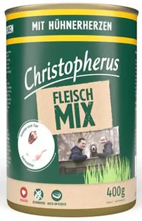 Christopherus Hundefutter Fleisch-Mix Hühnerherzen 400 g Christopherus Hundefutter Fleisch-Mix Hühnerherzen 400 g