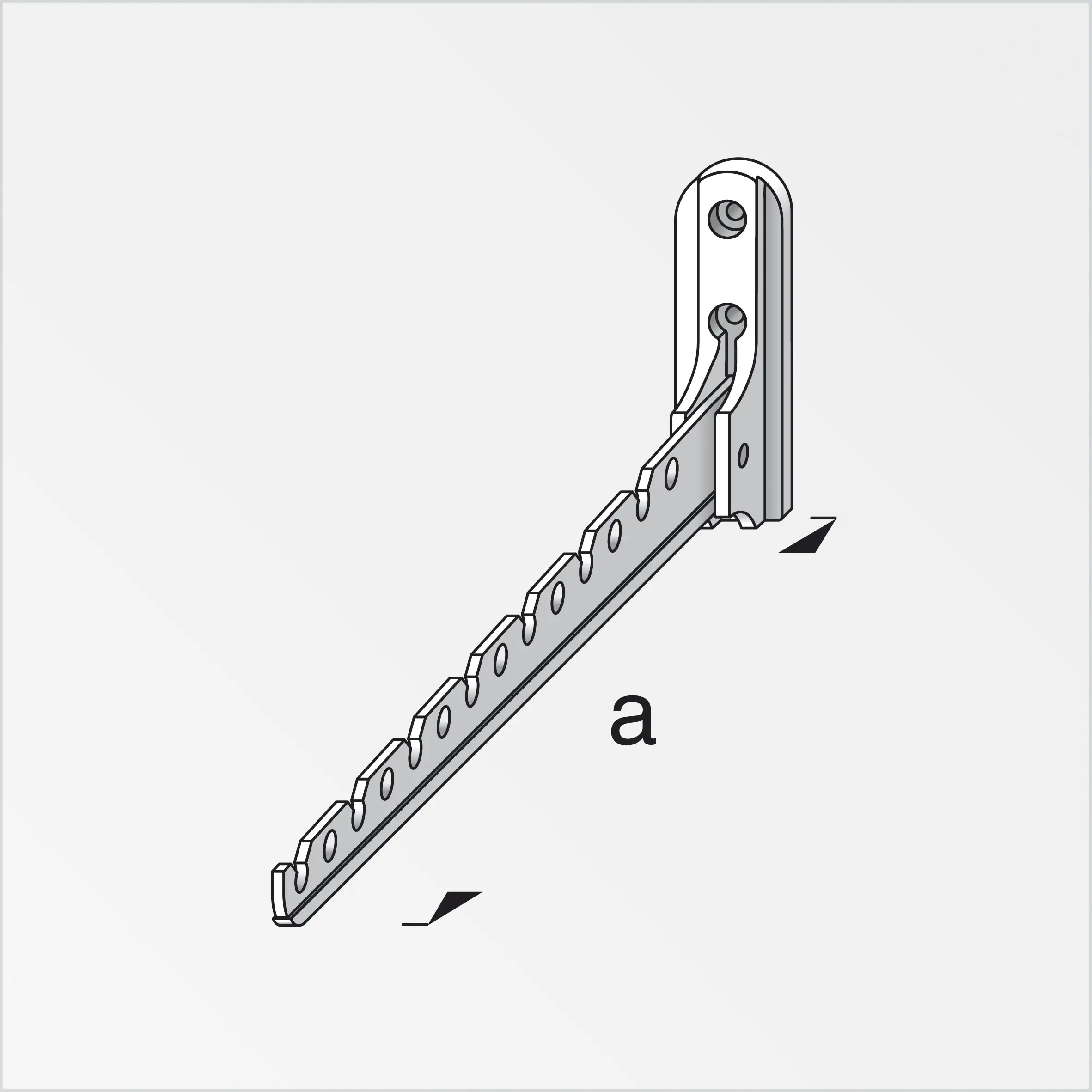 alfer Kleiderlüfter 330 mm 330 mm Aluminium beschichtet weiss