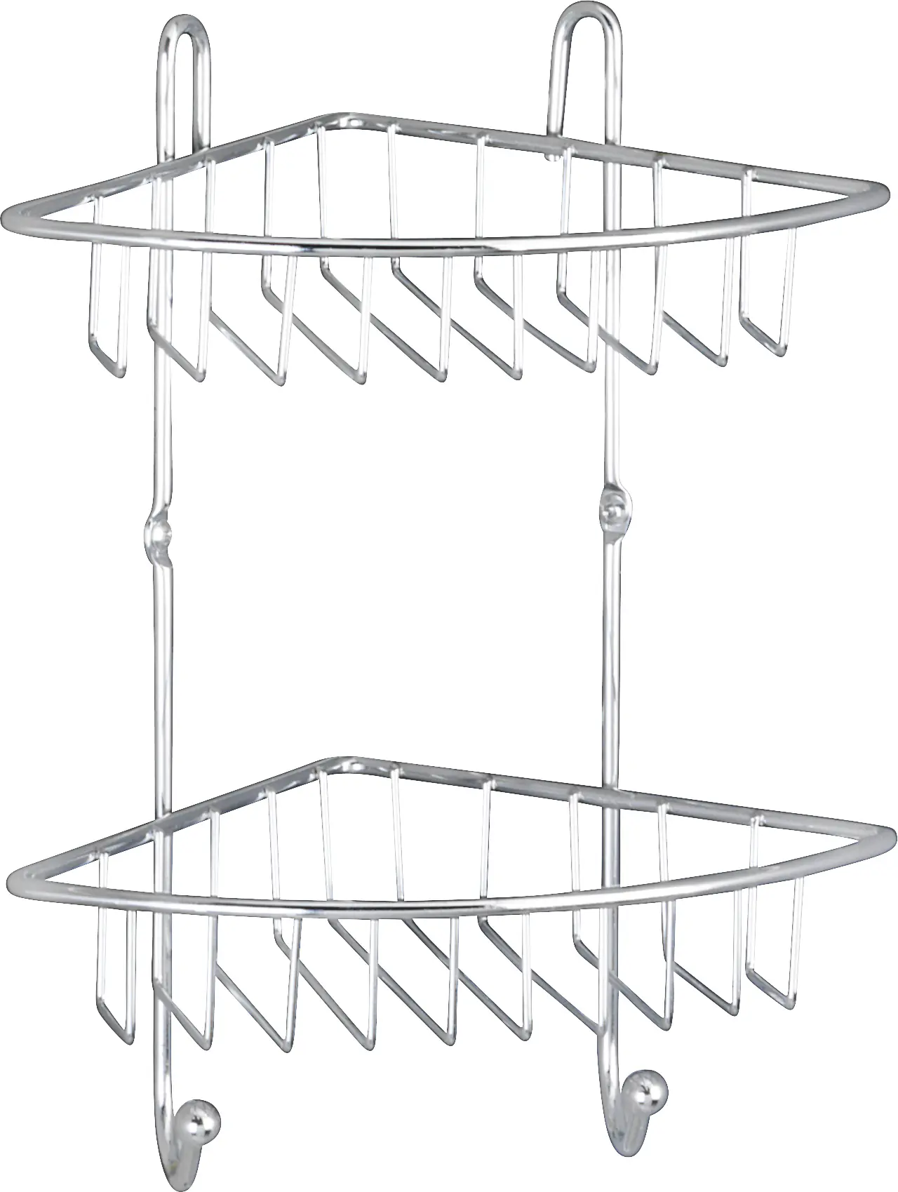Wenko Eckregal Milano Stahl, chrom, 2 Ablagen