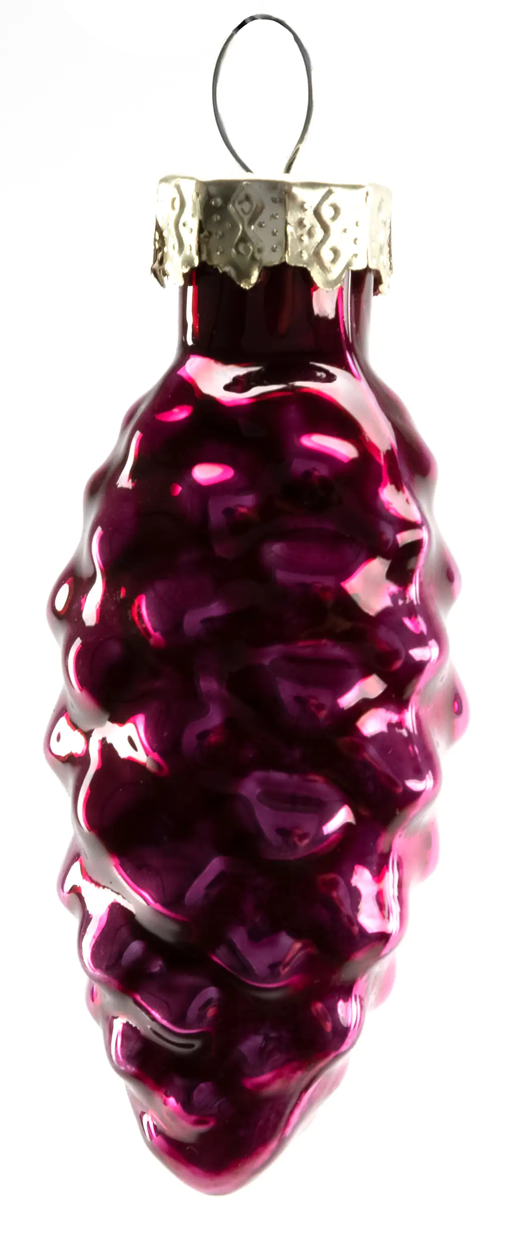 4333692537308_02 TrendLine Weihnachtskugeln Glas-Tannenzapfen 6 cm magnolienrosa 12 Stück