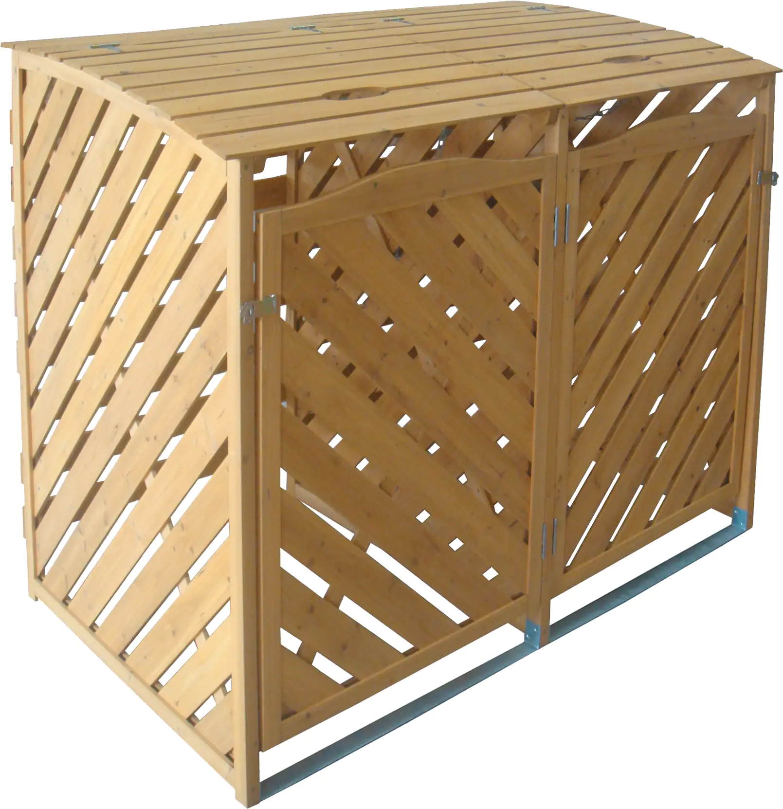 TrendLine Mülltonnenbox aus Holz für 2 x 240 l Mülltonnen TrendLine Mülltonnenbox aus Holz für 2 x 240 l Mülltonnen