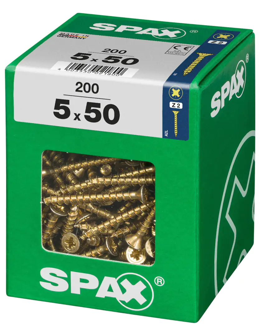Spax Universalschrauben 5.0 x 50 mm PZ 2 - 200 Stk.