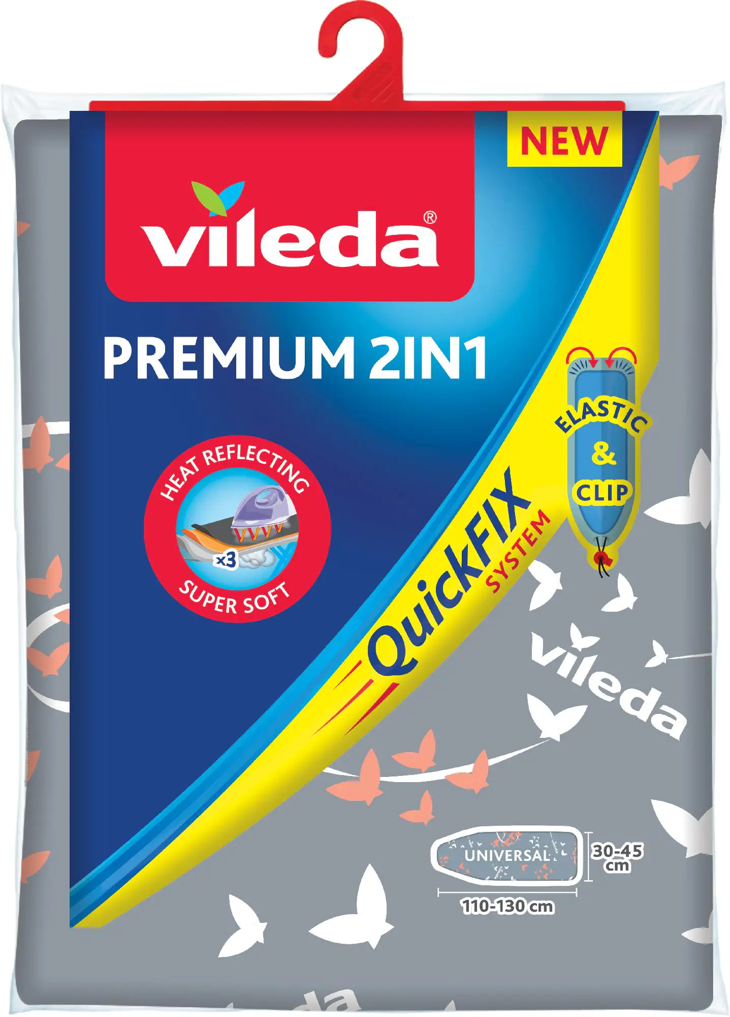 Vileda Bügeltischbezug 2in1 Premium 30-45 x 110-130 cm
