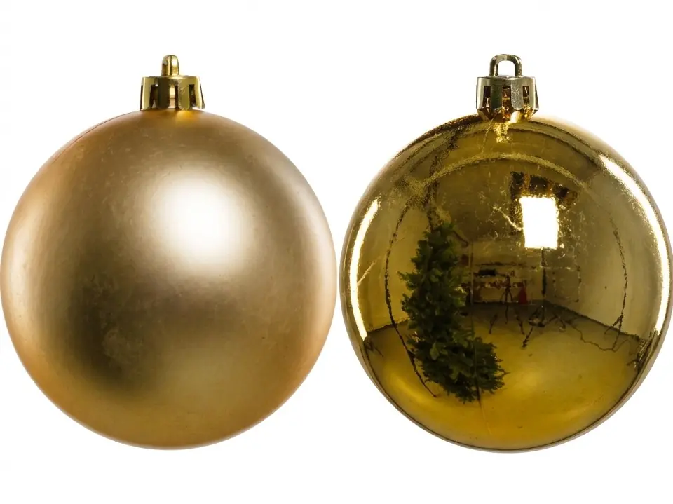 Trendline Weihnachtskugeln bruchfest, langlebig Ø 8 cm gold 6 Stück