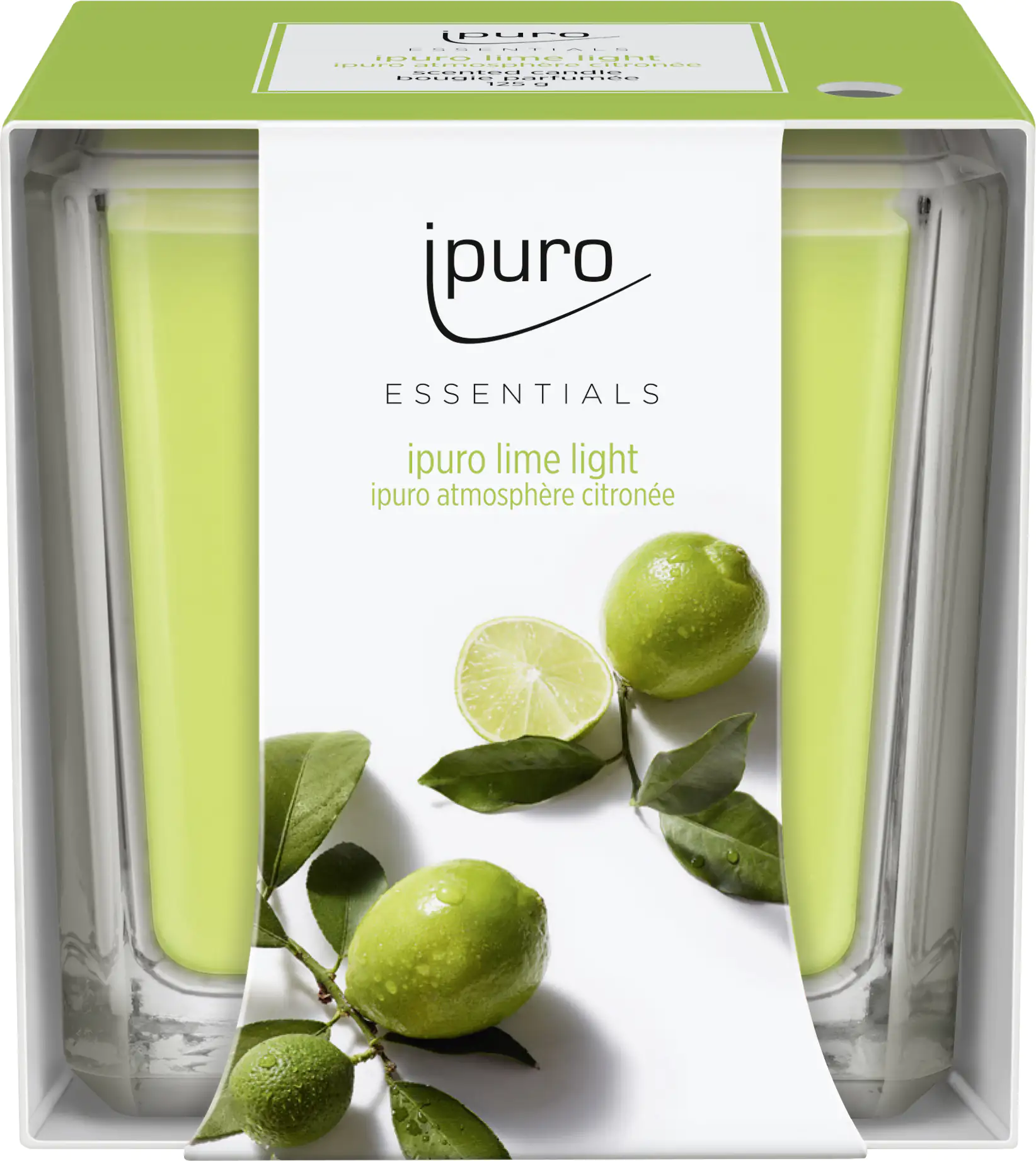 ipuro ESSENTIALS Duftkerze Lime Light 125 g