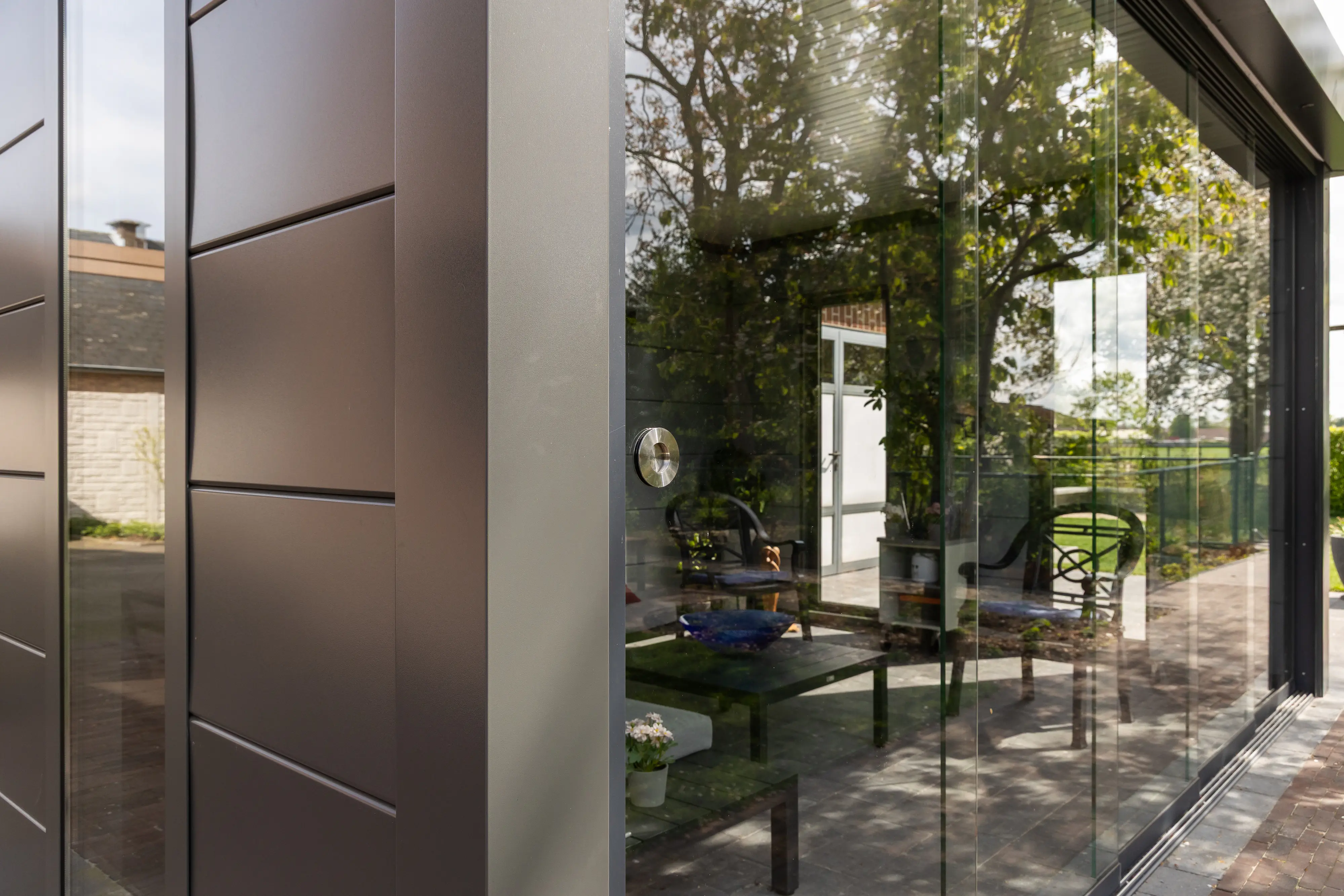 Telluria Glasschiebewand SIN3630 für Pavillon schwarz