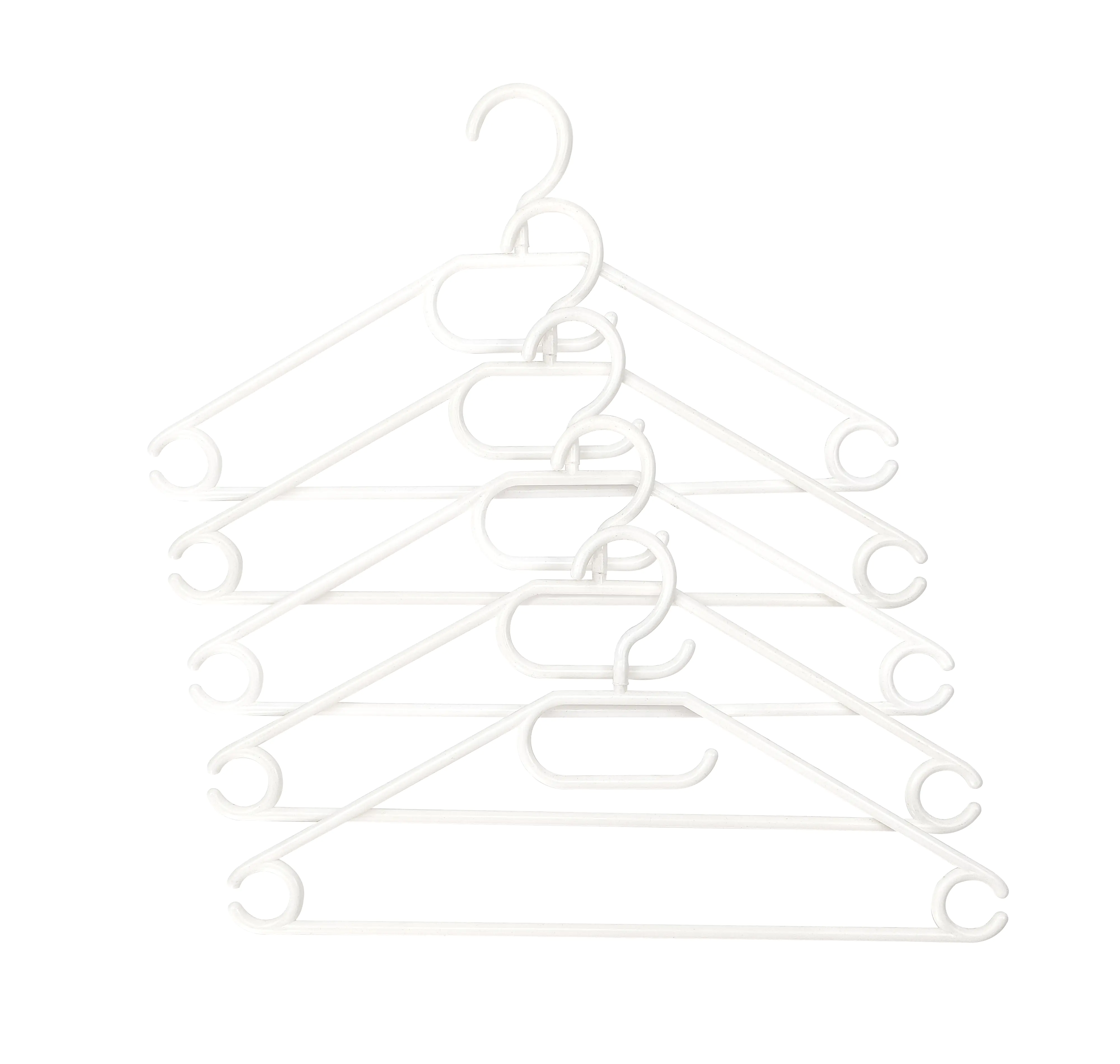 TrendLine Kleiderbügel mit Steg 5 Stück weiß