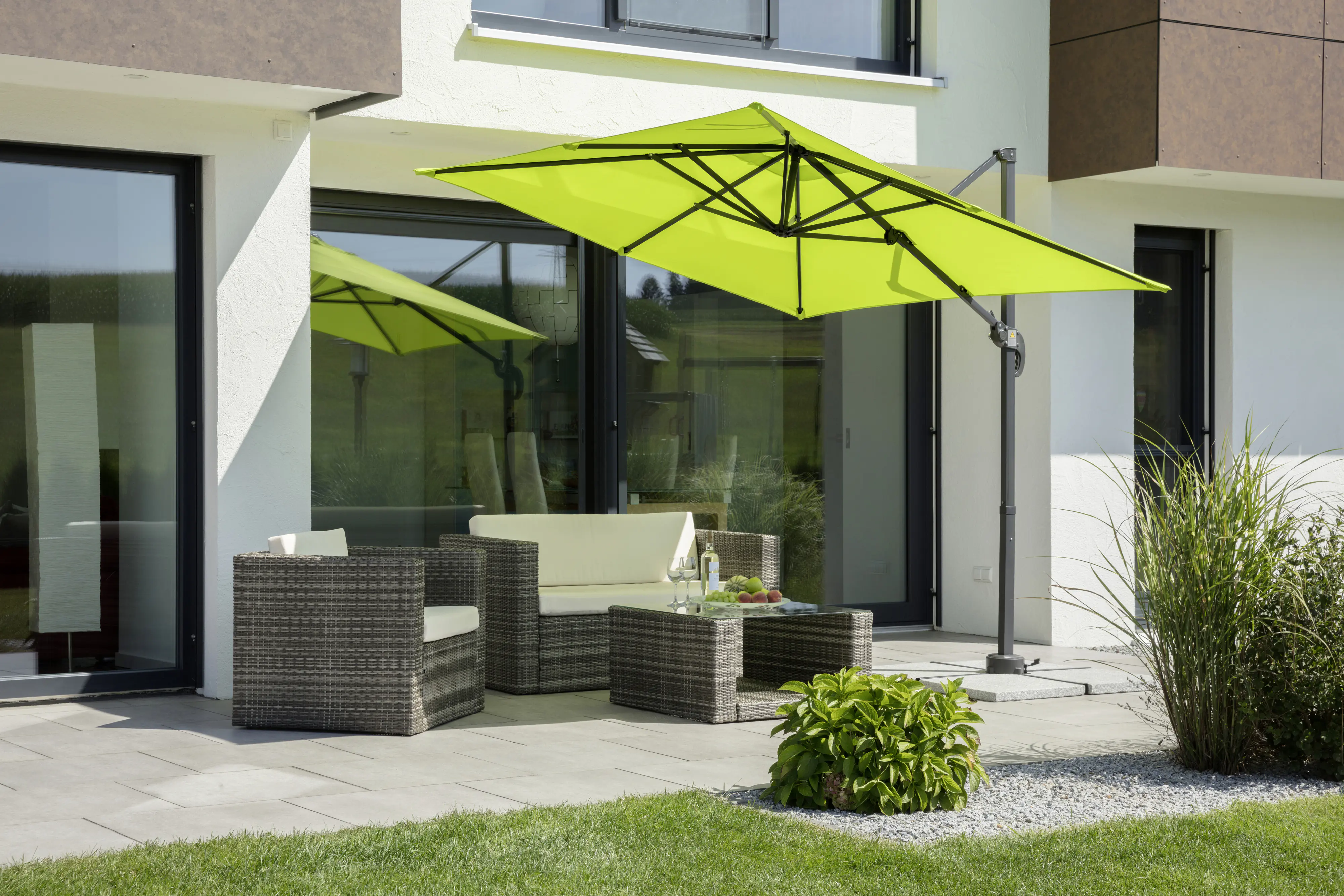 Schneider Sonnenschirm Rhodos Junior apfelgrün 230 x 230 cm