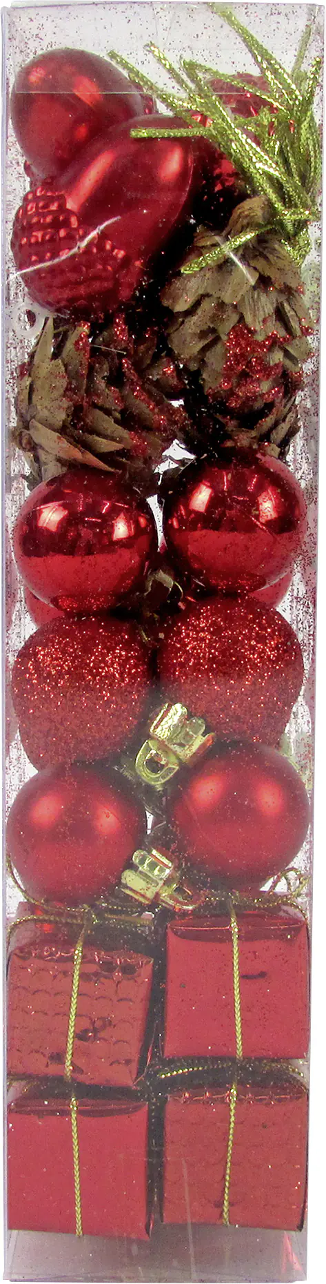 Weihnachtsdeko Baumschmuck-Set rot-gold 28 Stück