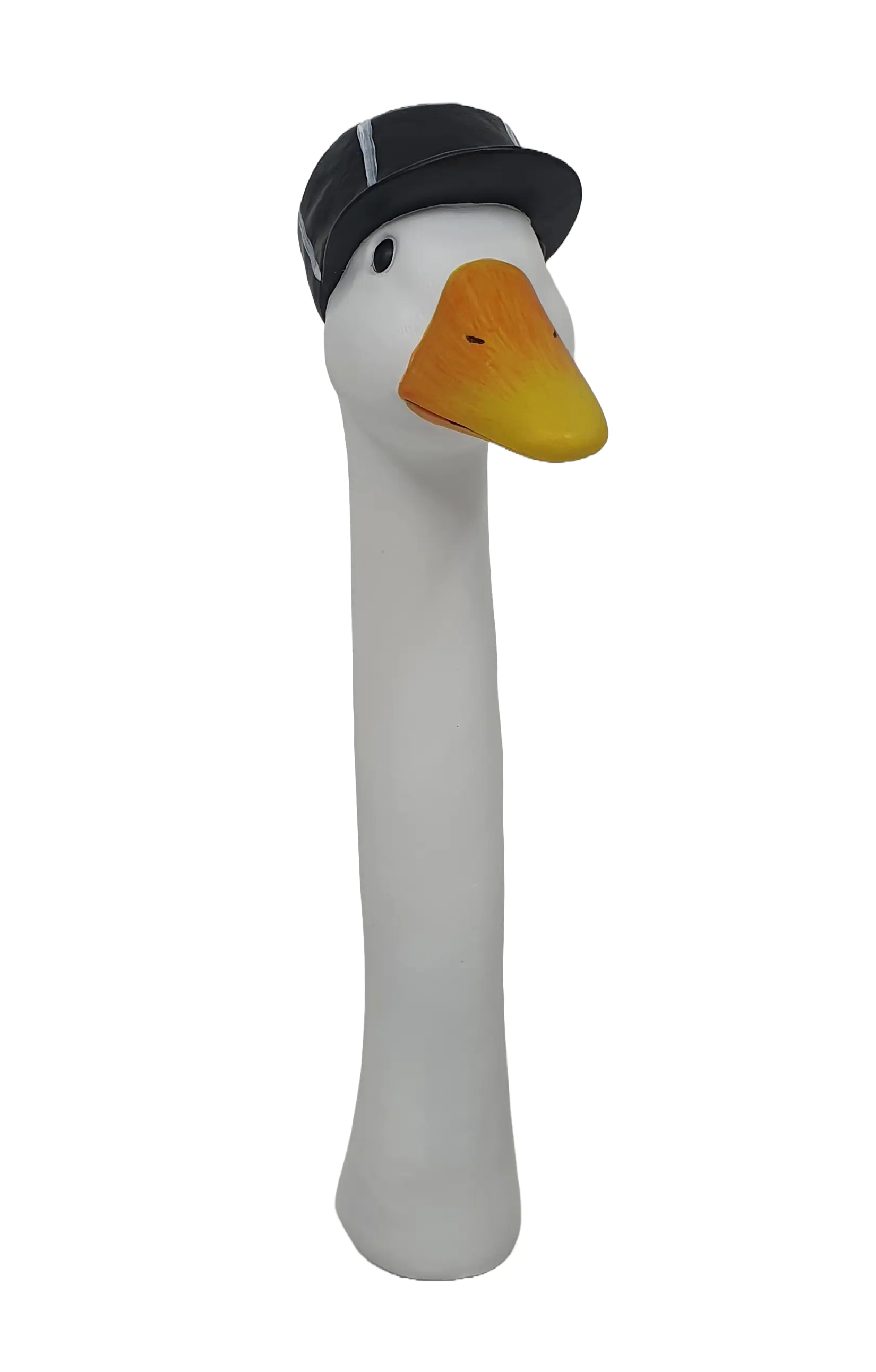 Figur Gänsekopf mit Cap Polyresin 37,5 x 7 x 15,5 cm weiß, schwarz