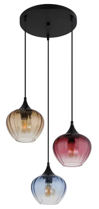 Globo Hängeleuchte Sander Ø 45 x 150 cm bunt matt