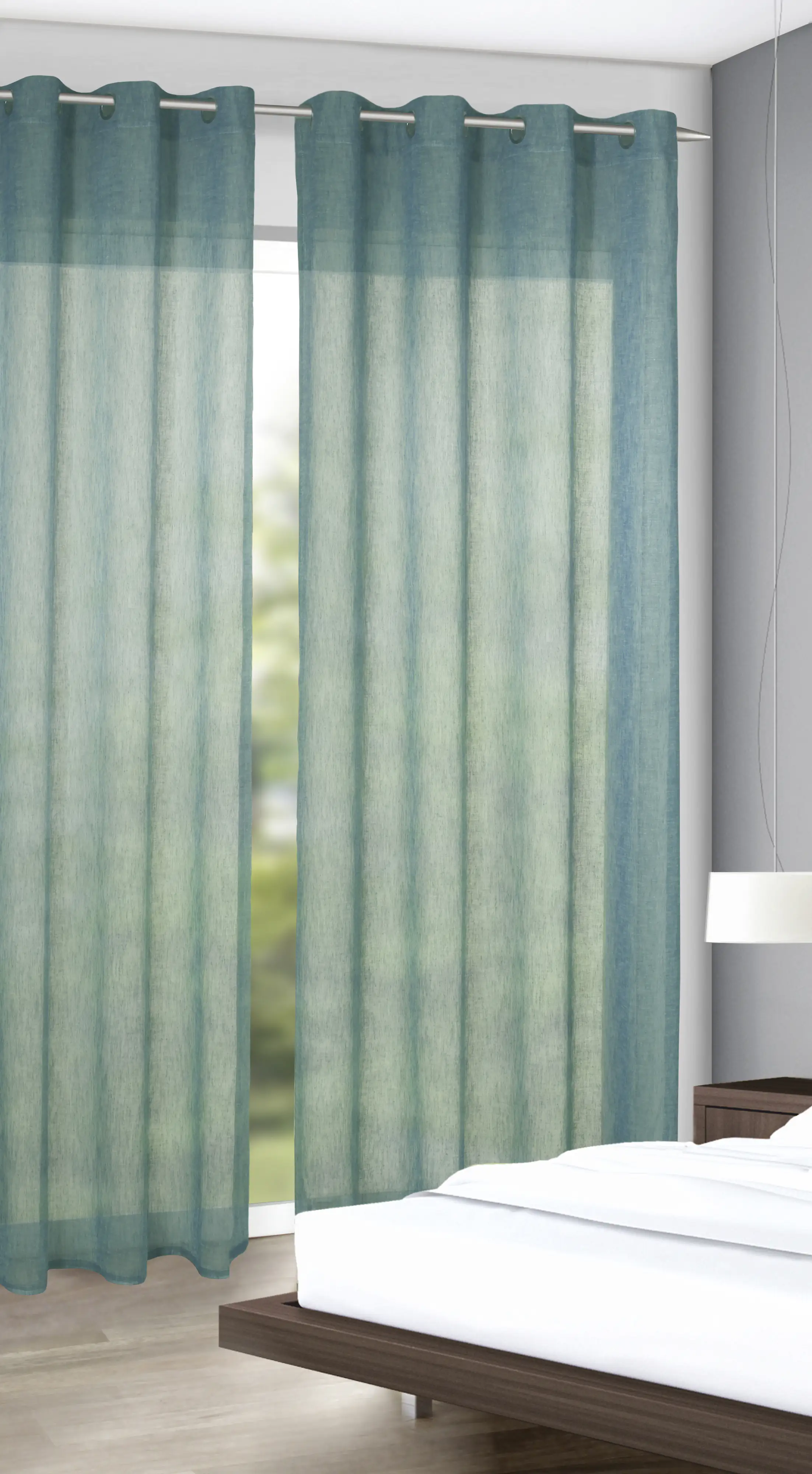 Neusser Collection Ösenschal Ivonne Strukutr, petrol, 135 x 245 cm