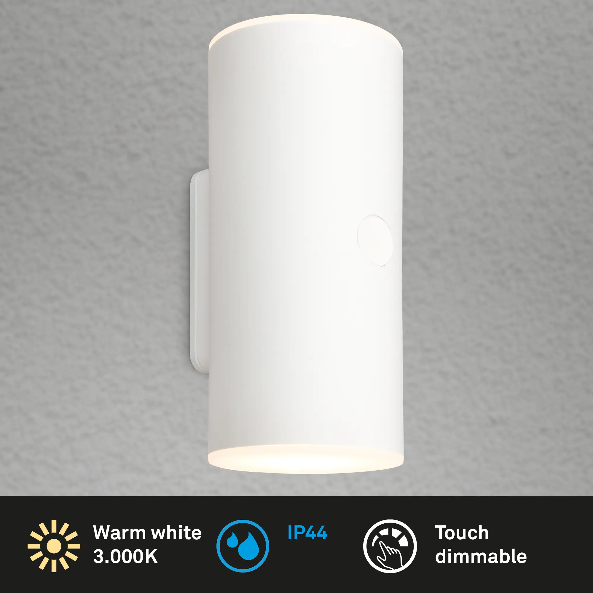Briloner LED Akku-Außenwandleuchte Lima 6W weiß dimmbar warmweiß Briloner LED Akku-Außenwandleuchte Lima 6W weiß dimmbar warmweiß