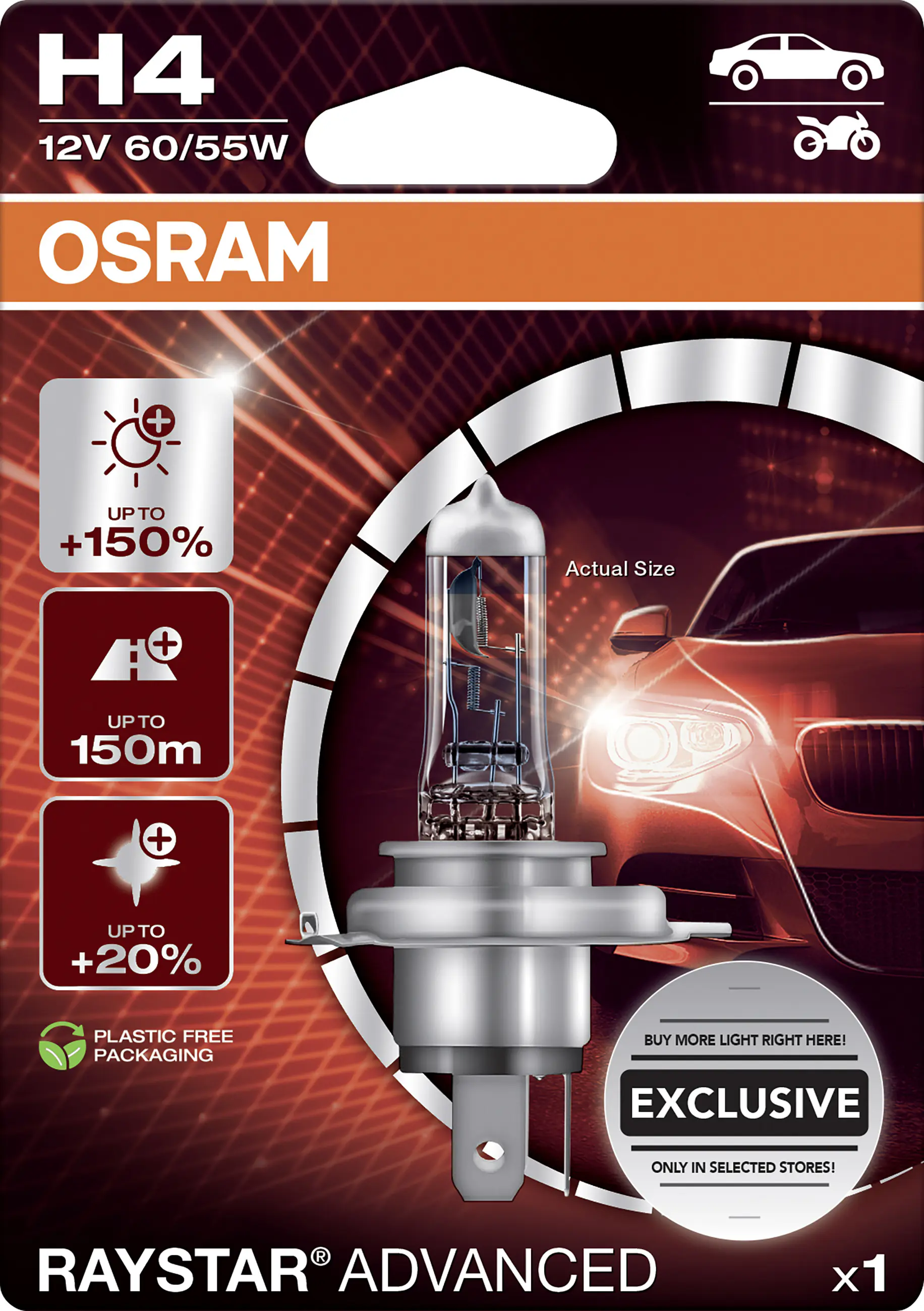 Osram Scheinwerferlampe H4 Raystar Advanced 2.0 Osram Scheinwerferlampe H4 Raystar Advanced 2.0