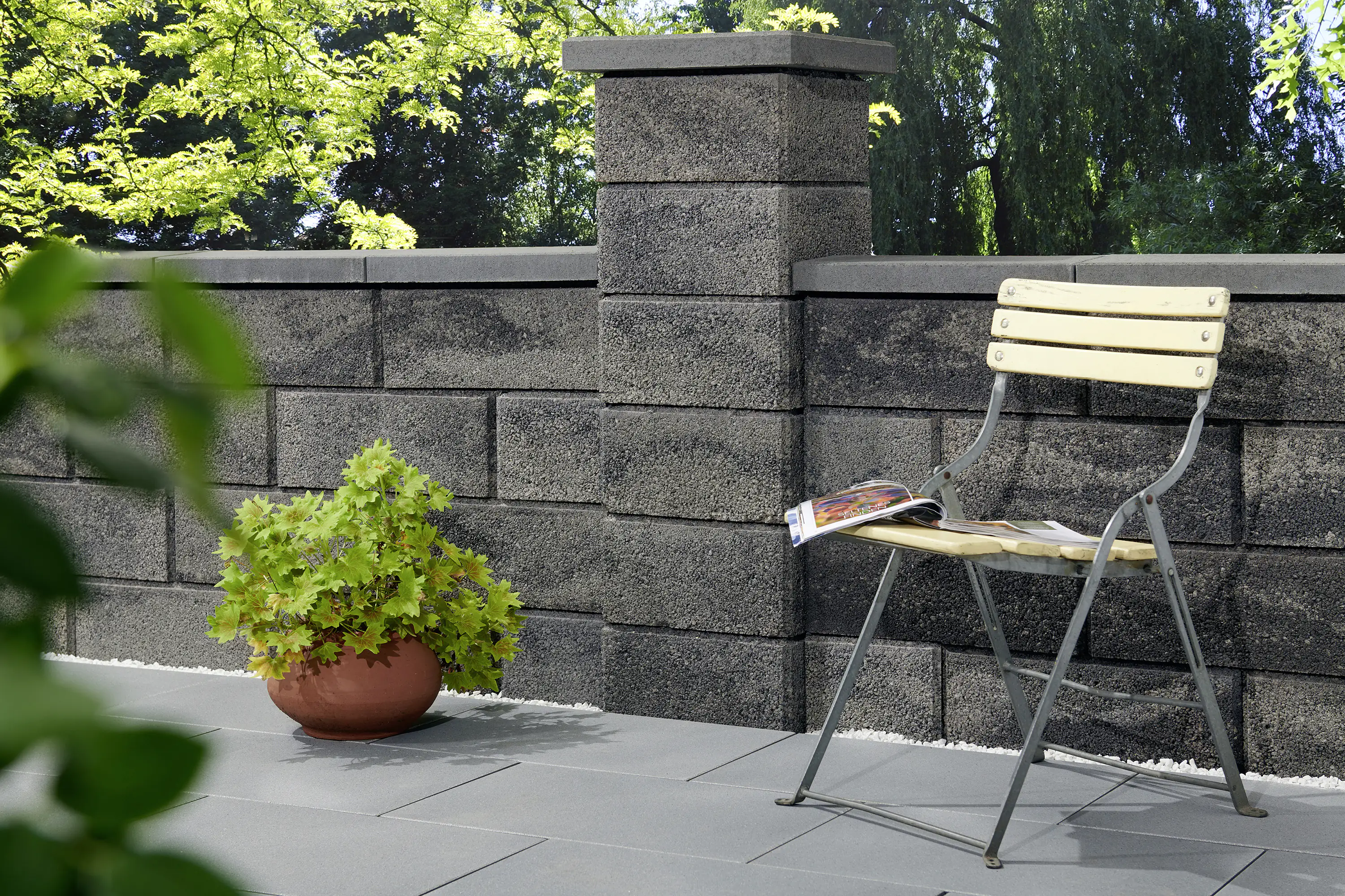 Primaster Mauerstein Garten 25 x 25 x 20 cm grau anthrazit nuanciert Primaster Mauerstein Garten 25 x 25 x 20 cm grau anthrazit nuanciert