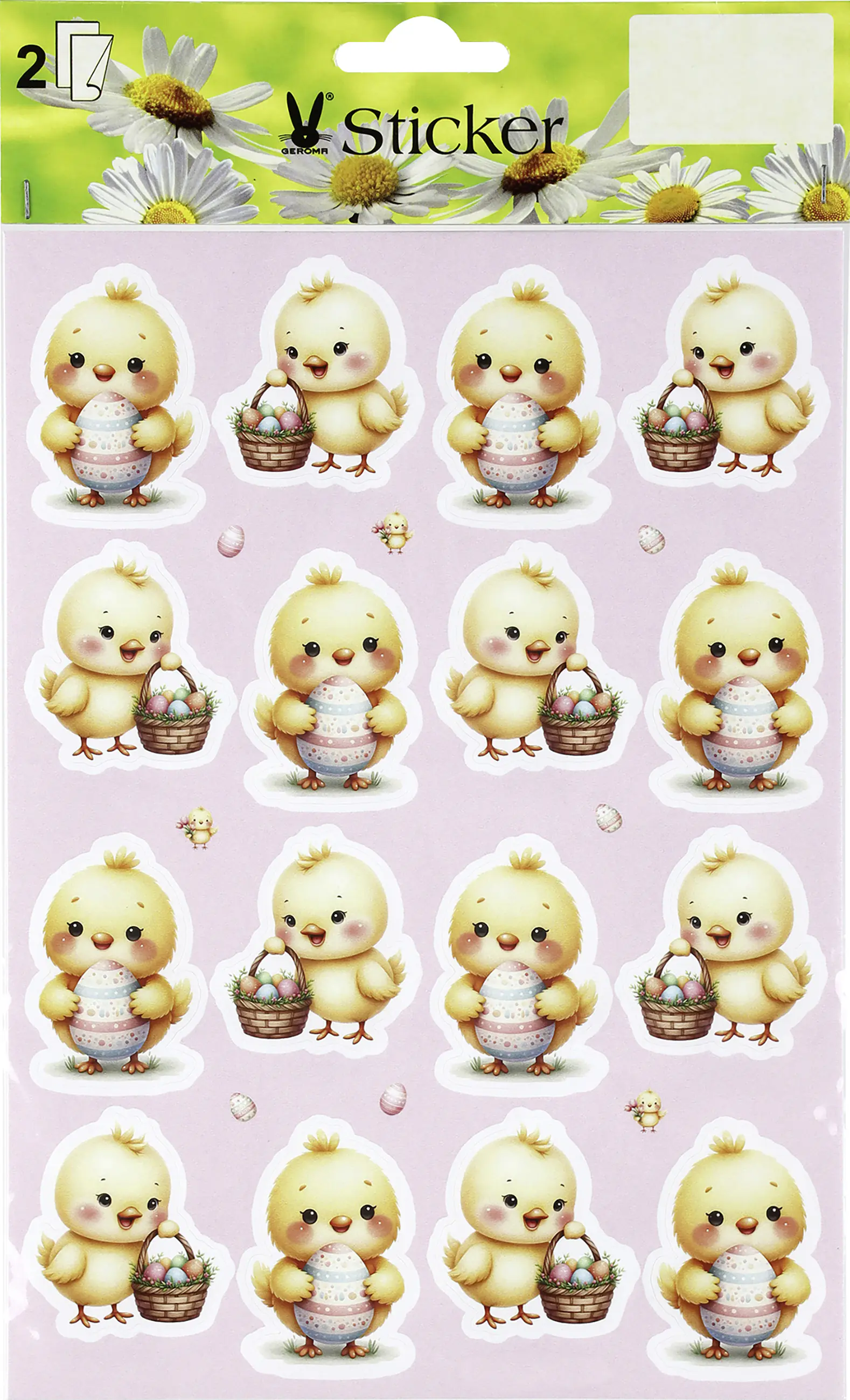 Sticker Ostermotive aus Papier gelb