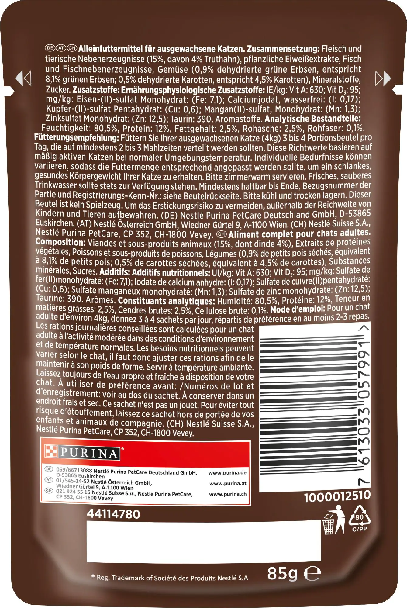 Gourmet A la Carte mit Truthahn an feiner Gemüsekomposition 85 g