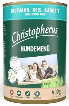 Christopherus Hundenassfutter getreidefrei 400 g Truthahn