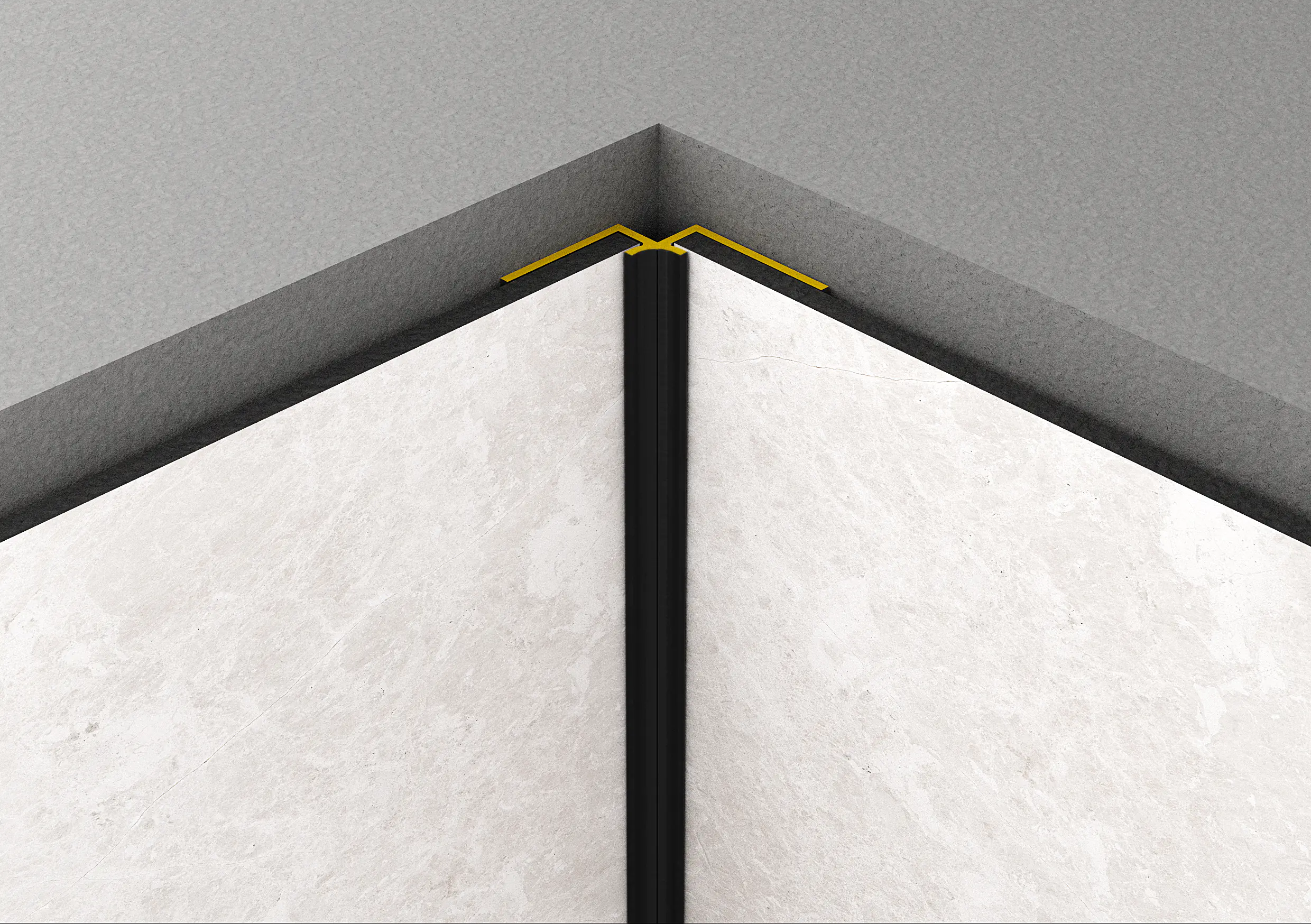 Rock the Wall Innenecke schwarz 280 x 2,5 x 2,5 cm