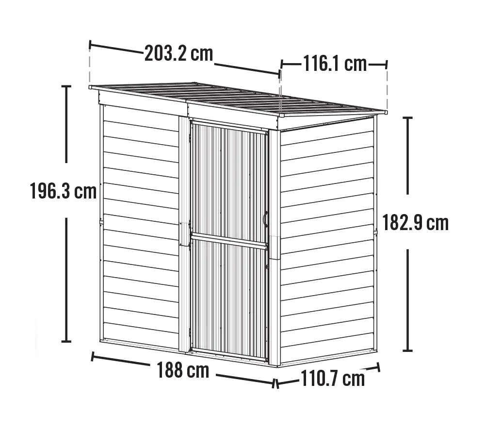 Spacemaker Metallgerätehaus Woodlake 6x5 194 x 177 x 151 cm Spacemaker Metallgerätehaus Woodlake 6x5 194 x 177 x 151 cm