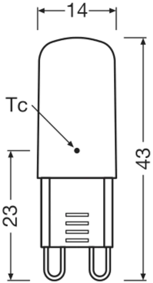 Bellalux LED Stiftsockellampe Pin30 G9 2,6 W warmweiß klar