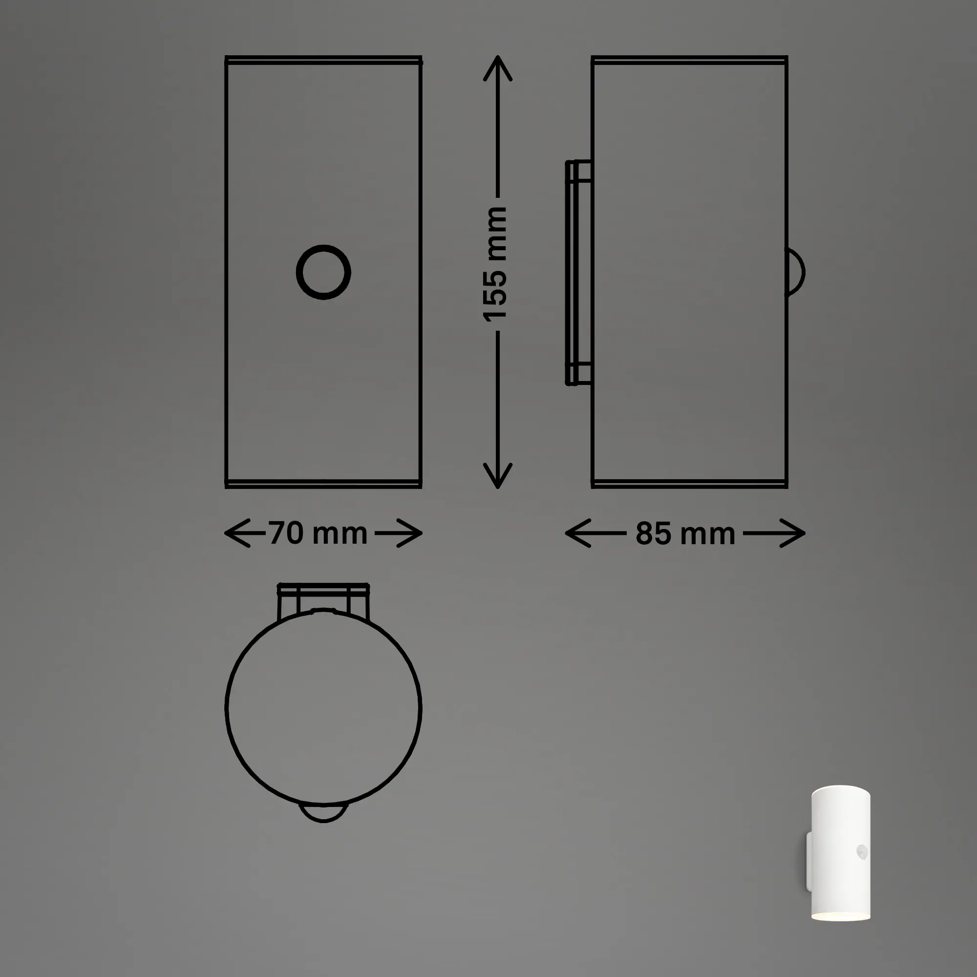 Briloner LED Akku-Außenwandleuchte Lima 6W weiß Bewegungssensor warmweiß Briloner LED Akku-Außenwandleuchte Lima 6W weiß Bewegungssensor warmweiß