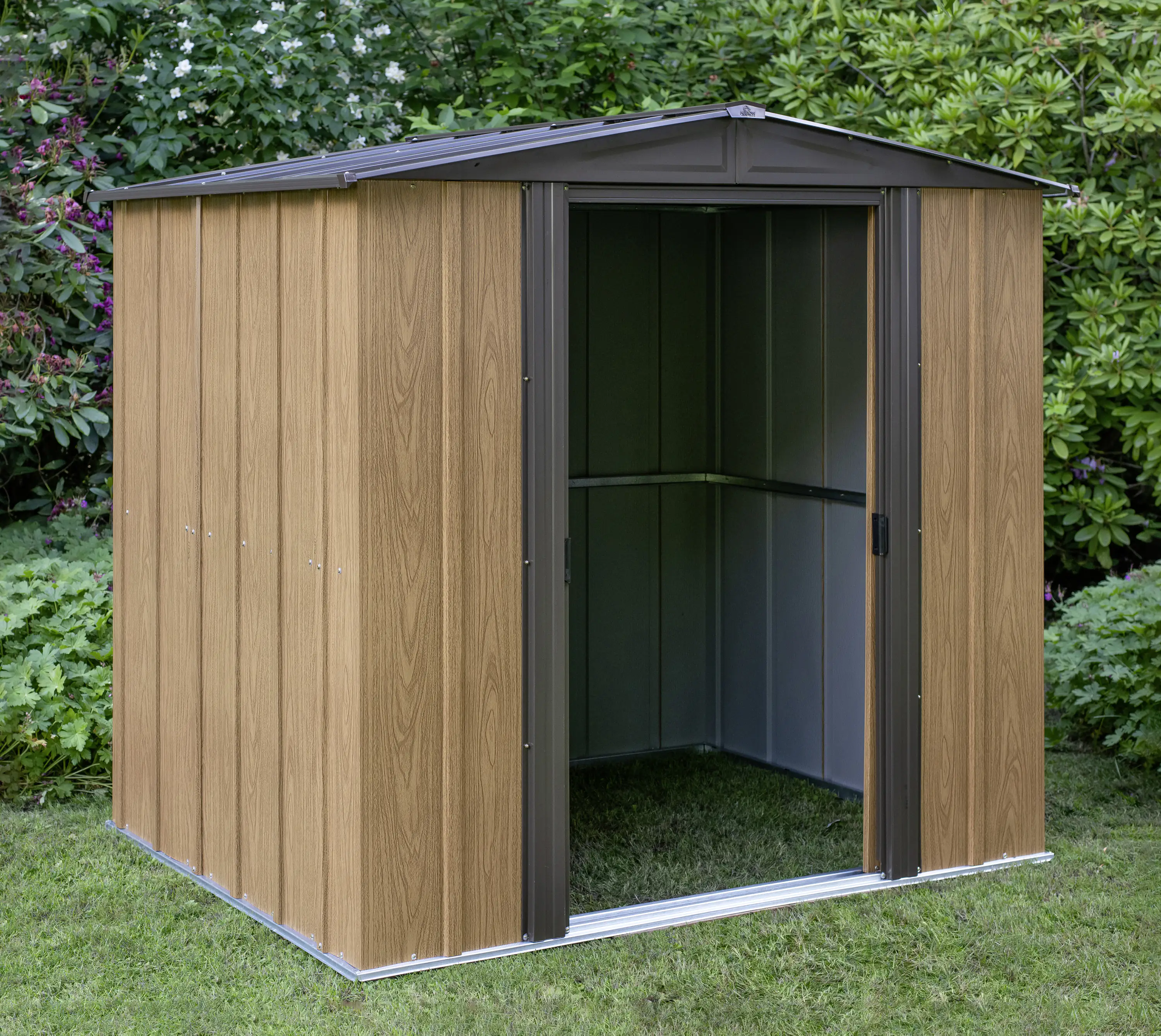 0026862103505_2610514 Spacemaker Metallgerätehaus Woodlake 6x5 194 x 177 x 151 cm