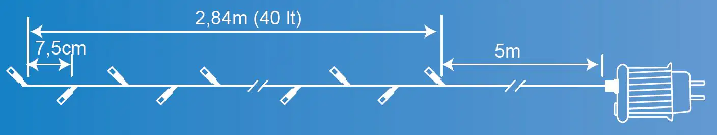 TrendLine LED-Lichterkette Classic Außen 2,8 m warmweiß mit Timer, Dimmer