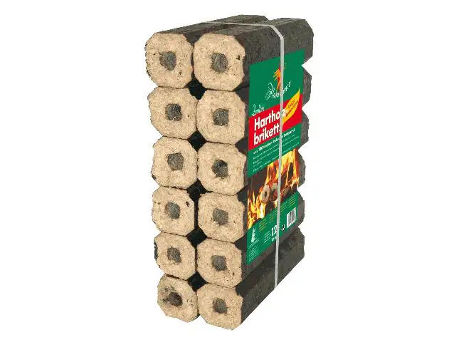 Hartholz-Holzbriketts 10 kg Einzelabnahme, Hartholzspäne, eckig