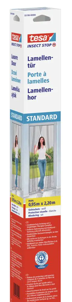 tesa Insektenschutz-Lamellenvorhang STANDARD weiß 0,95 m x 2,20 m weiß